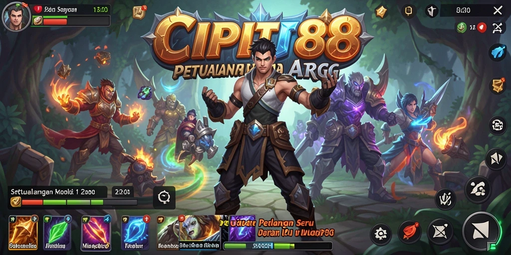 Tampilan gameplay seru ARPG dengan pertarungan epik.