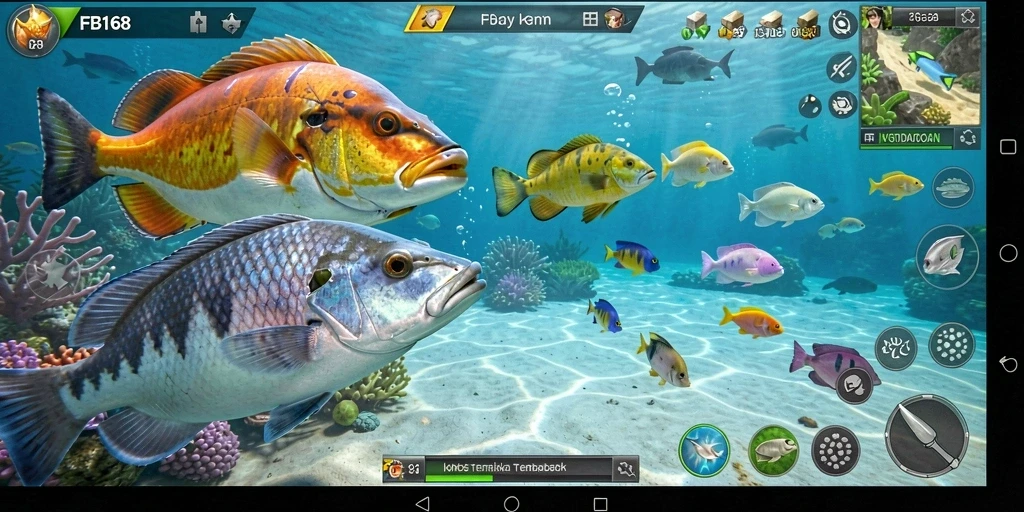 Tampilan gameplay FB168 yang seru dan penuh aksi Tembak Ikan.