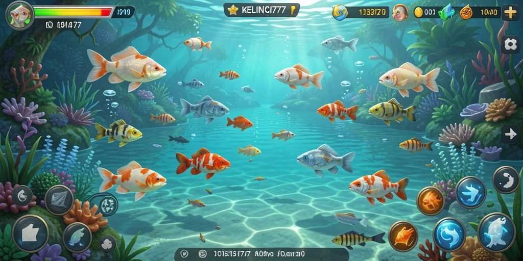 Screenshot gameplay KELINCI777 menampilkan pengalaman memancing yang seru dan interaktif.