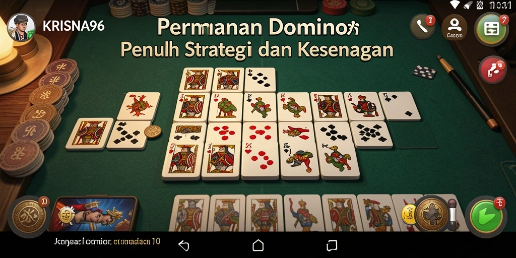 Tampilan gameplay seru dalam permainan Domino KRISNA96.