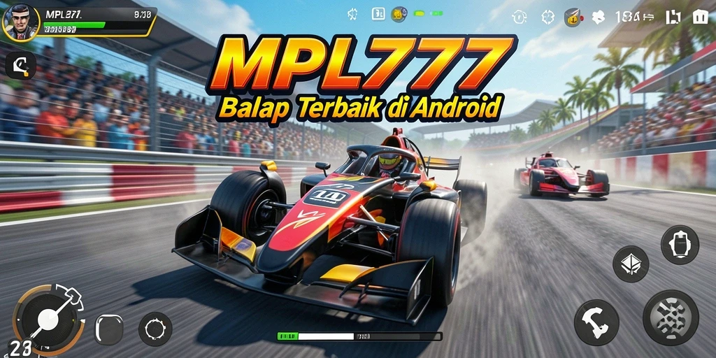 Tampilan gameplay seru dari MPL777 dengan aksi balap mendebarkan.