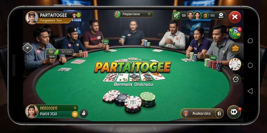 Screenshot PARTAITOGEL menampilkan permainan poker yang seru dan interaktif.