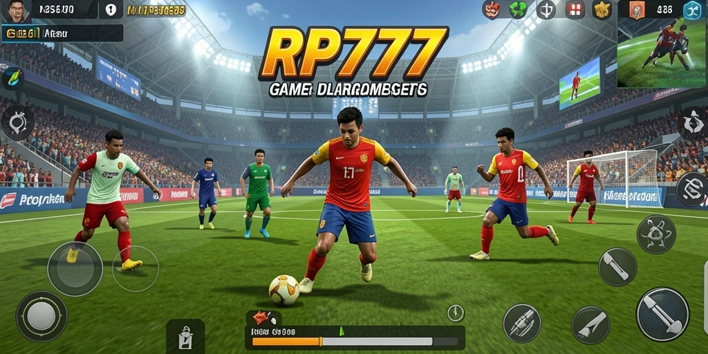 Gameplay RP777 yang seru dengan aksi olahraga mendebarkan.