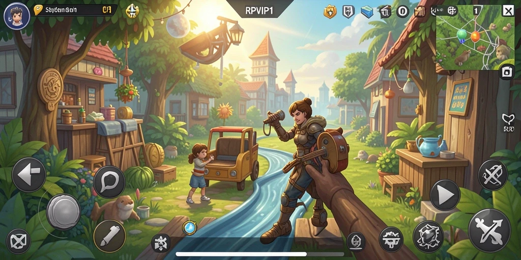 Tampilan gameplay RPVIP1 yang menarik dan interaktif dalam simulasi kehidupan.