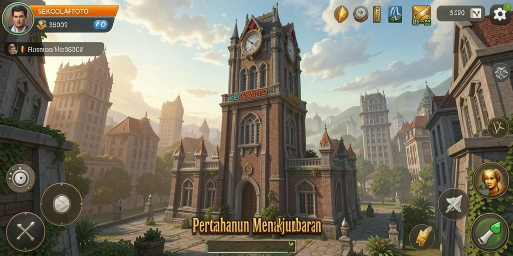 Gameplay menara pertahanan yang seru dan strategis di SEKOLAHTOTO.